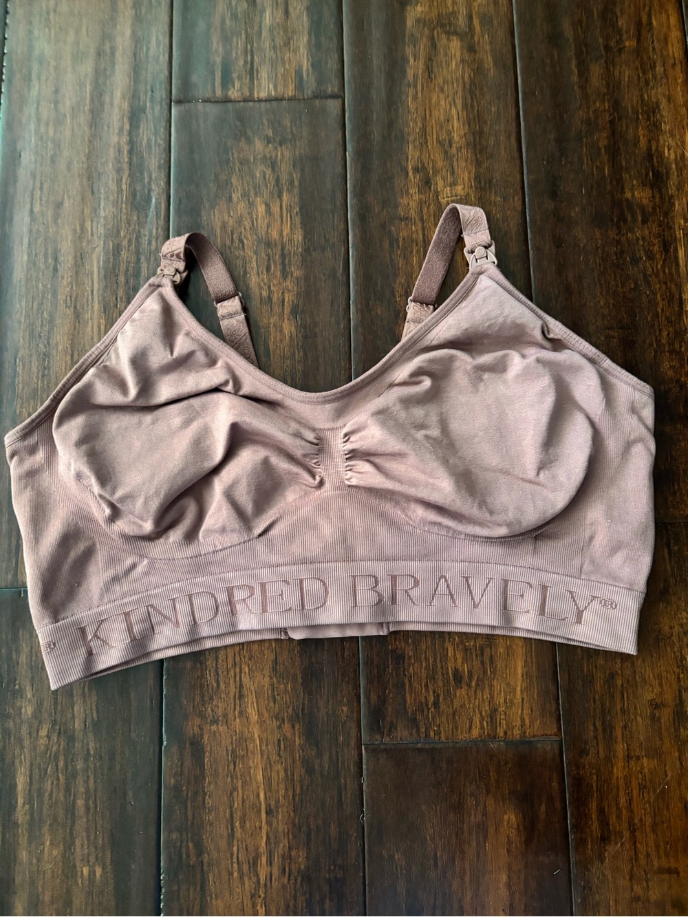 Kindred Bravely Seamless Berry Color Wireless Comfort Nursing Bra XL Busty